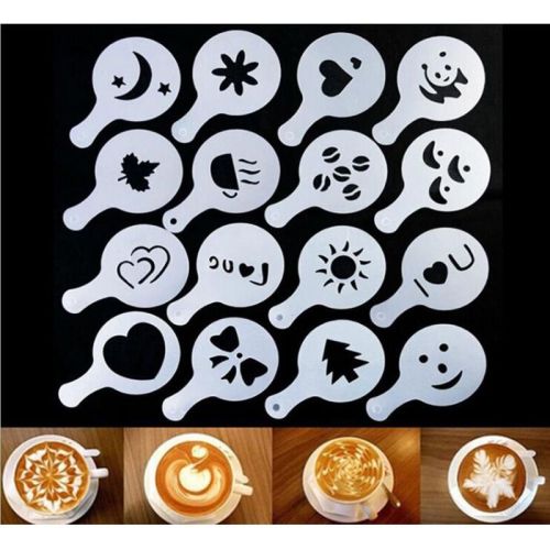 Coffee Pattern Stencils Plastic Barista Stencils Cappuccino Decorating Tool Barware Decorative Stencils Tool Coffee Pattern Stencils Plastic Barista Stencils Cappuccino Decorating Tool Barware Decorative Stencils Tool