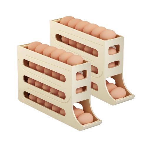 Egg Holder For Fridge - Auto Rolling Fridge Egg Organizer, Egg Dispenser Holder Egg Holder For Fridge - Auto Rolling Fridge Egg Organizer, Egg Dispenser Holder