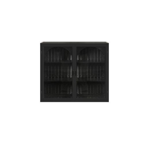 Modern Two-door Wall Cabinet With Glass Door With Characteristic Woven Pattern, Black Unavailable Platforms- Temu Modern Two-door Wall Cabinet With Glass Door With Characteristic Woven Pattern, Black Unavailable Platforms- Temu