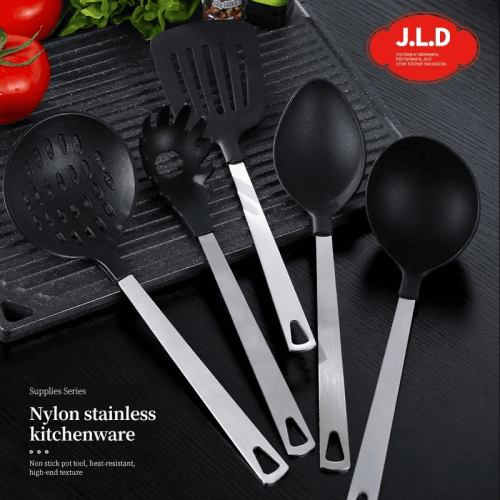 Cooking Utensil Set Premium 5 Piece Kitchen Utensil Set - Stainless Steel Handle And Nylon Faucet, Non-Stick, Heat Resistant, For Home, Kitchen G Cooking Utensil Set Premium 5 Piece Kitchen Utensil Set - Stainless Steel Handle And Nylon Faucet, Non-Stick, Heat Resistant, For Home, Kitchen G